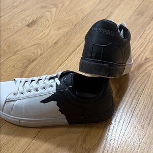 Trussardi Black and White Men's Sneakers